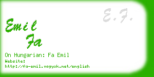 emil fa business card